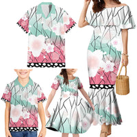 Japanese Kocho Pattern Family Matching Mermaid Dress and Hawaiian Shirt Insect Pillar Butterfly Flower Fairy LT9 - Polynesian Pride
