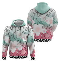 Japanese Kocho Pattern Zip Hoodie Insect Pillar Butterfly Flower Fairy LT9 - Polynesian Pride