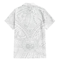 Samoa Lotu Tamaiti Family Matching Mermaid Dress and Hawaiian Shirt Polynesian White Sunday Simple LT9 - Polynesian Pride