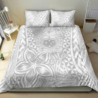 Samoa Lotu Tamait Bedding Set Tropical Plant White Sunday With Polynesia Pattern LT9 - Polynesian Pride