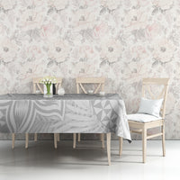 Samoa Lotu Tamait Tablecloth Tropical Plant White Sunday With Polynesia Pattern LT9 - Polynesian Pride
