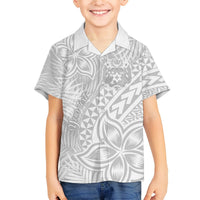 Personalised Tonga White Sunday Hawaiian Shirt Tropical Plant With Polynesian Pattern LT9 - Polynesian Pride