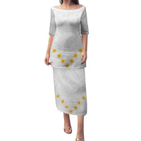 Tonga White Sunday Family Matching Puletasi Dress and Hawaiian Shirt Polynesian Plumeria Tribal Simple LT9 Mom's Dress White - Polynesian Pride
