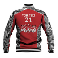 Custom Tonga Rugby Mate Ma'a Baseball Jacket Tonga XIII Make History Pacific Champions