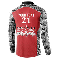 Custom Tonga Rugby Mate Ma'a Button Sweatshirt Tonga XIII Make History Pacific Champions