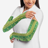 Hawaii Lei with Tribal Quilt Motif Arm Sleeves - Polynesian Pride