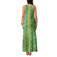 Hawaii Lei with Tribal Quilt Motif Family Matching Tank Maxi Dress and Hawaiian Shirt LT9 - Polynesian Pride