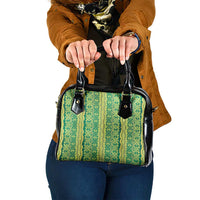 Hawaii Lei with Tribal Quilt Motif Shoulder Handbag
