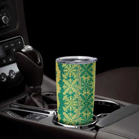 Hawaii Lei with Tribal Quilt Motif Tumbler Cup LT9 - Polynesian Pride
