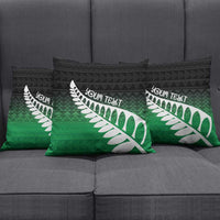 Green Silver Fern Spirit Taniko Tukutuku Personalised Pillow Cover LT9 - Polynesian Pride
