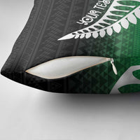 Green Silver Fern Spirit Taniko Tukutuku Personalised Pillow Cover LT9 - Polynesian Pride