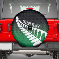 Green Silver Fern Spirit Taniko Tukutuku Personalised Spare Tire Cover LT9 - Polynesian Pride