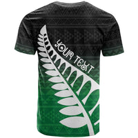 Green Silver Fern Spirit Taniko Tukutuku Personalised T Shirt