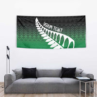 Green Silver Fern Spirit Taniko Tukutuku Personalised Tapestry LT9 - Polynesian Pride
