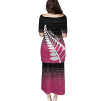 Pink Silver Fern Spirit Taniko Tukutuku Personalised Puletasi LT9 - Polynesian Pride
