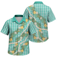 Aloha Puakenikeni Anthurium Pikake Lei Family Matching Puletasi and Hawaiian Shirt Marine Hawaiian Palaka Pattern LT9 Son's Shirt Marine - Polynesian Pride