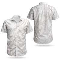 Hawaii Plumeria Lokelani Pikake Lei Couples Matching Mermaid Dress and Hawaiian Shirt Sandy Beige Polynesian Tattoo LT9 - Polynesian Pride