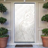 Hawaii Plumeria Lokelani Pikake Lei Door Cover Sandy Beige Polynesian Tattoo