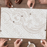 Hawaii Plumeria Lokelani Pikake Lei Puzzle Sandy Beige Polynesian Tattoo
