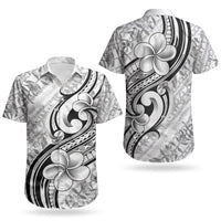 Hawaii Plumeria Lokelani Pikake Lei Couples Matching Puletasi and Hawaiian Shirt Ele'ele Polynesian Tattoo LT9 - Polynesian Pride