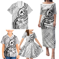 Hawaii Plumeria Lokelani Pikake Lei Family Matching Puletasi and Hawaiian Shirt Ele'ele Polynesian Tattoo LT9 - Polynesian Pride
