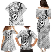 Hawaii Plumeria Lokelani Pikake Lei Family Matching Puletasi and Hawaiian Shirt Ele'ele Polynesian Tattoo LT9 - Polynesian Pride