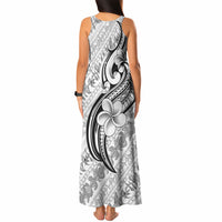 Hawaii Plumeria Lokelani Pikake Lei Tank Maxi Dress Ele'ele Polynesian Tattoo LT9 - Polynesian Pride
