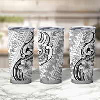 Hawaii Plumeria Lokelani Pikake Lei Tumbler Cup Ele'ele Polynesian Tattoo LT9 - Polynesian Pride