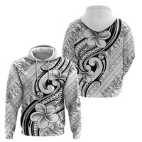 Hawaii Plumeria Lokelani Pikake Lei Zip Hoodie Ele'ele Polynesian Tattoo LT9 - Polynesian Pride