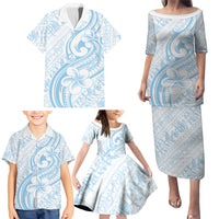 Hawaii Plumeria Lokelani Pikake Lei Family Matching Puletasi and Hawaiian Shirt Uliuli Polynesian Tattoo LT9 - Polynesian Pride