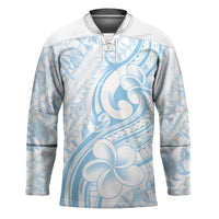Hawaii Plumeria Lokelani Pikake Lei Hockey Jersey Uliuli Polynesian Tattoo