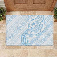Hawaii Plumeria Lokelani Pikake Lei Rubber Doormat Uliuli Polynesian Tattoo