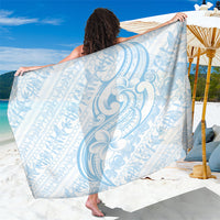 Hawaii Plumeria Lokelani Pikake Lei Sarong Uliuli Polynesian Tattoo LT9 One Size 44 x 66 inches Blue - Polynesian Pride