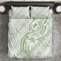 Hawaii Plumeria Lokelani Pikake Lei Bedding Set Oma'oma'o Polynesian Tattoo