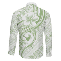Hawaii Plumeria Lokelani Pikake Lei Family Matching Off Shoulder Short Dress and Hawaiian Shirt Oma'oma'o Polynesian Tattoo LT9 - Polynesian Pride