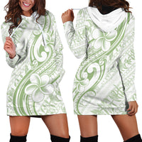 Hawaii Plumeria Lokelani Pikake Lei Hoodie Dress Oma'oma'o Polynesian Tattoo