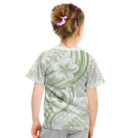 Hawaii Plumeria Lokelani Pikake Lei Kid T Shirt Oma'oma'o Polynesian Tattoo