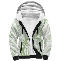 Hawaii Plumeria Lokelani Pikake Lei Sherpa Hoodie Oma'oma'o Polynesian Tattoo