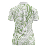 Hawaii Plumeria Lokelani Pikake Lei Women Polo Shirt Oma'oma'o Polynesian Tattoo LT9 - Polynesian Pride