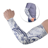 Hawaii Plumeria Lokelani Pikake Lei Arm Sleeves Navy Blue Polynesian Tattoo