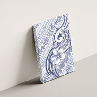 Hawaii Plumeria Lokelani Pikake Lei Canvas Wall Art Navy Blue Polynesian Tattoo LT9 - Polynesian Pride