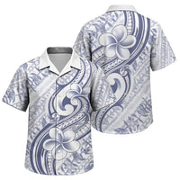 Hawaii Plumeria Lokelani Pikake Lei Family Matching Puletasi and Hawaiian Shirt Navy Blue Polynesian Tattoo LT9 Son's Shirt Navy Blue - Polynesian Pride