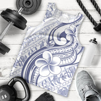 Hawaii Plumeria Lokelani Pikake Lei Men Tank Top Navy Blue Polynesian Tattoo