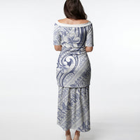 Hawaii Plumeria Lokelani Pikake Lei Puletasi Navy Blue Polynesian Tattoo LT9 - Polynesian Pride