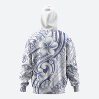 Hawaii Plumeria Lokelani Pikake Lei Zip Hoodie Navy Blue Polynesian Tattoo LT9 - Polynesian Pride