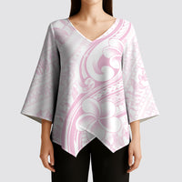 Hawaii Plumeria Lokelani Pikake Lei Kimono Sleeve Blouse Poni Mama Polynesian Tattoo