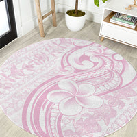 Hawaii Plumeria Lokelani Pikake Lei Round Carpet Poni Mama Polynesian Tattoo