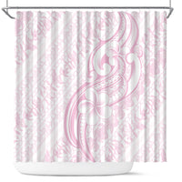 Hawaii Plumeria Lokelani Pikake Lei Shower Curtain Poni Mama Polynesian Tattoo
