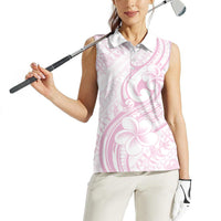 Hawaii Plumeria Lokelani Pikake Lei Women Sleeveless Polo Shirt Poni Mama Polynesian Tattoo LT9 - Polynesian Pride