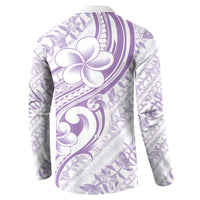 Hawaii Plumeria Lokelani Pikake Lei Button Sweatshirt Poni Polynesian Tattoo